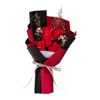 Magideal - Ramo De Flores De Jabón Artificial, Adorno Decorativo, Arreglo Floral De Rosas Perfumadas, Regalo Único Adecuado Para Cumpleaños, Decoración Del Hogar, Festivales Y Celebraciones. Rosa Roja