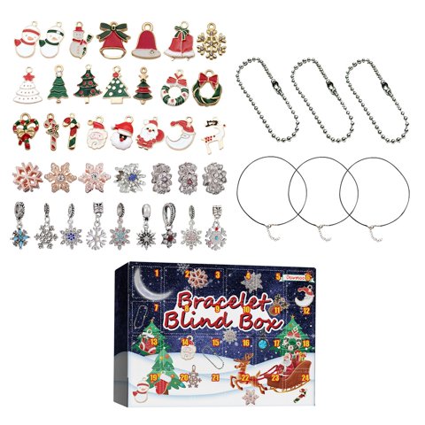 Magideal - Navidad Adviento 24 Calendario Diy Pulsera Joyería Artesanía Regalo