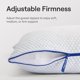 thumbnail image 3 of Almohada Nectar Tri-Comfort King de espuma viscoelástica con enfriamiento y firmeza ajustable, 3 of 7