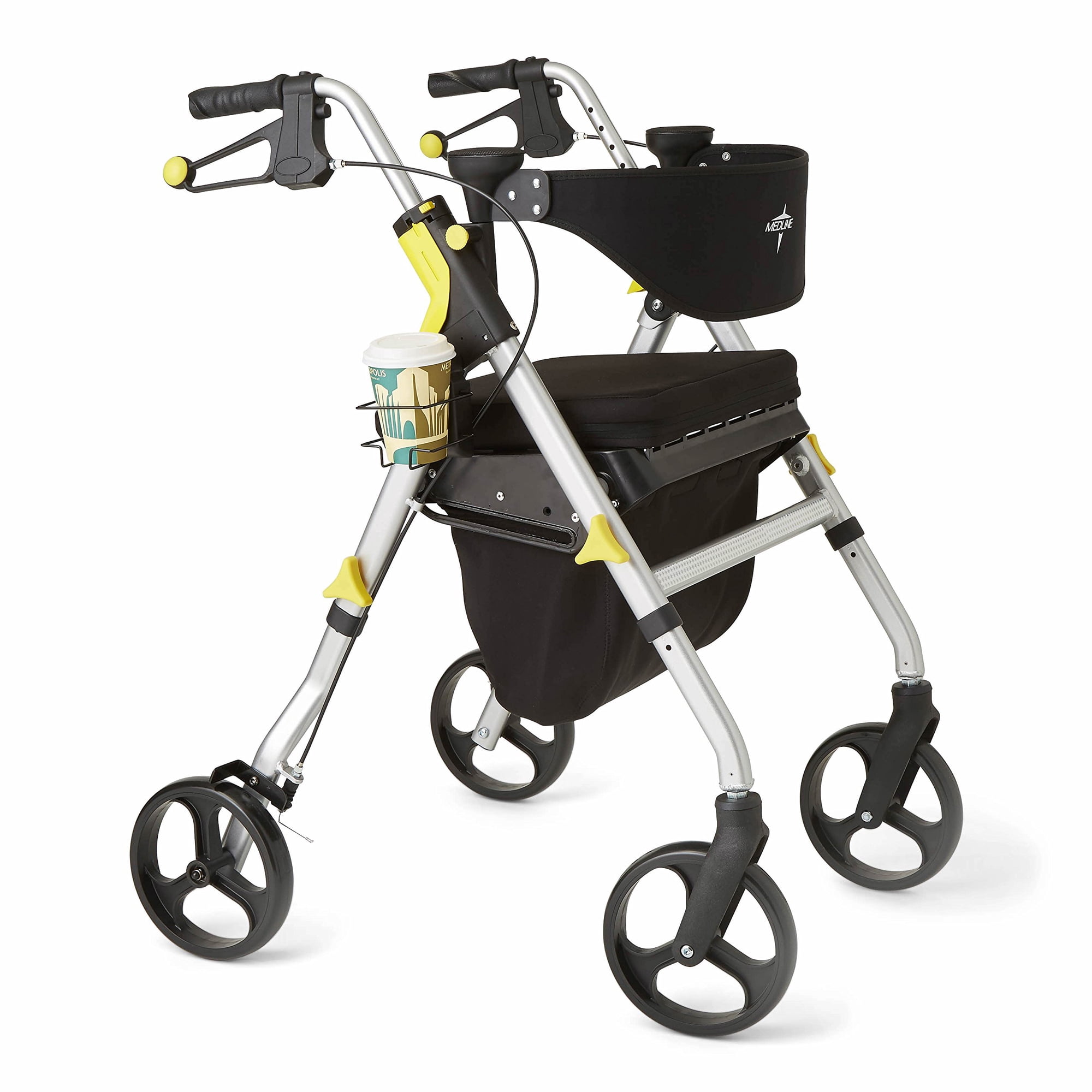 Rollator Walker Medline Premium Empower Con Asiento Plateado