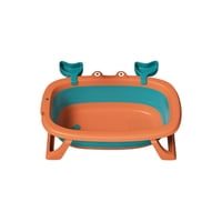 Mylhogar - Tina Bebe Bañera Plegable Cangrejo Naranja