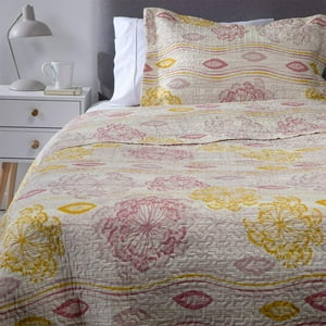 Zahr - Cubrecama Estampado 1.5 Plazas Rojo