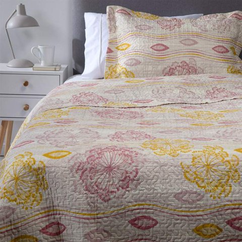 Zahr - Cubrecama Estampado 1.5 Plazas Rojo