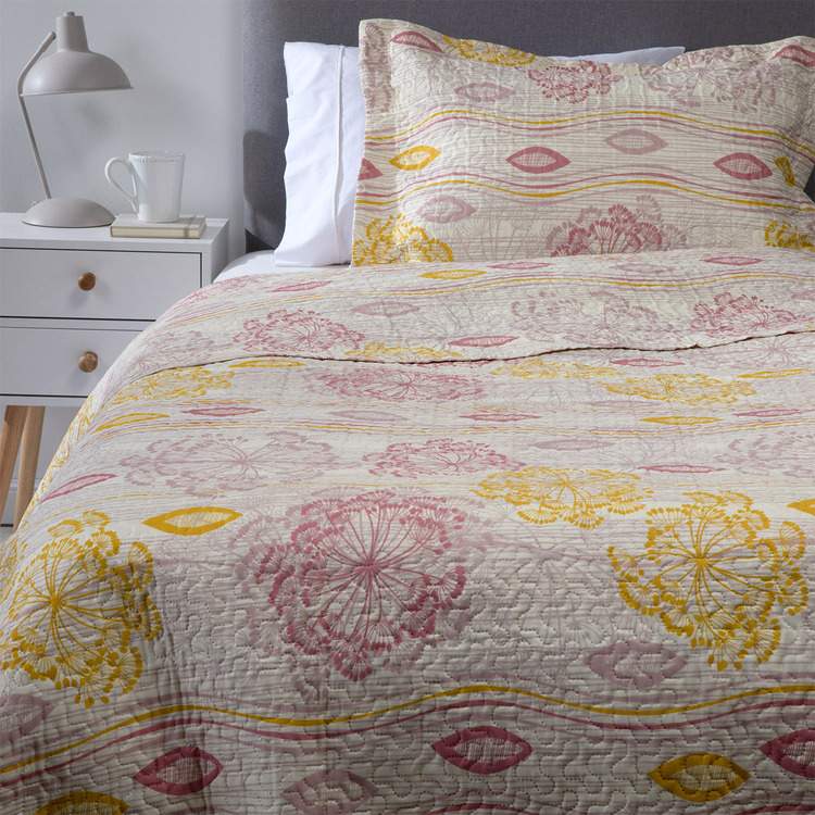 Zahr - Cubrecama Estampado 1.5 Plazas Rojo