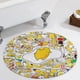 thumbnail image 5 of Gudetama: Huevo Perezoso Alfombra Redonda de Felpa Coral, Antideslizante, No Desprende Pelusas, Lavable y Duradera para Salón, Dormitorio y Habitación de Niños 60cm, 5 of 6