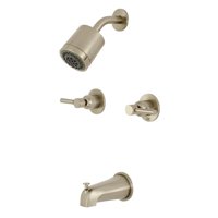 Grifo Kingston Brass Concord Kbx8148Dl Para Bañera/Ducha, Níquel Cepillado