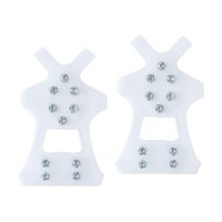 Magideal - 1 Par De Crampones De Zapatos Trailes De Tracción De Nieve Con 10 Stand De Pistas De Hielo Ligeras Tacos De Tracción De Hielo Zapatos Para Trepar Para Blanco S