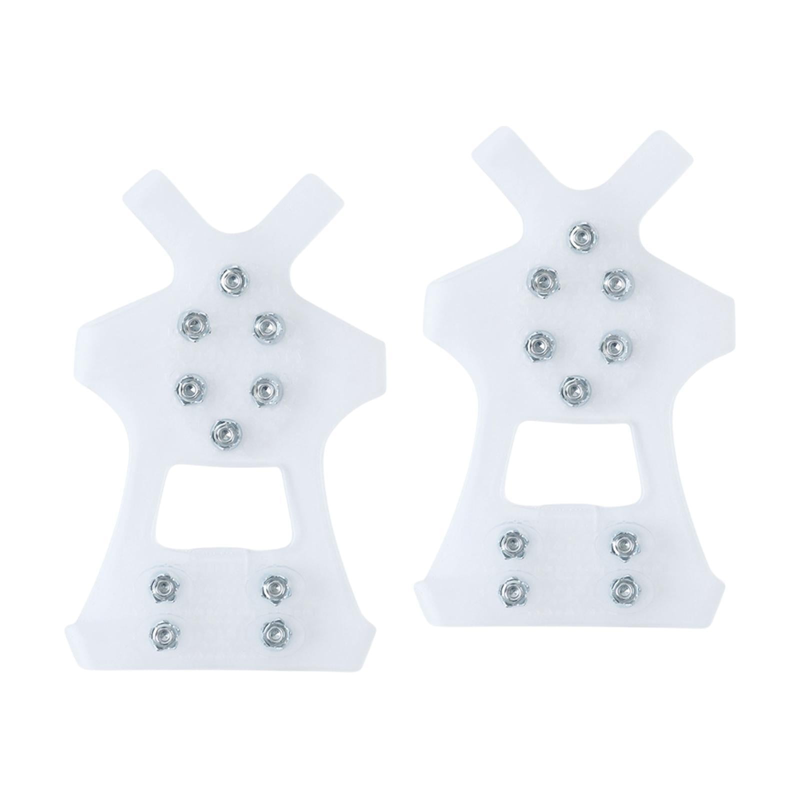 Magideal - 1 Par De Crampones De Zapatos Trailes De Tracción De Nieve Con 10 Stand De Pistas De Hielo Ligeras Tacos De Tracción De Hielo Zapatos Para Trepar Para Blanco S