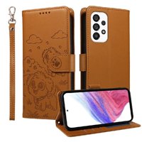 Funda Billetera Foxdock Compatible Con Samsung Galaxy A53 5G, Diseño Perrito Tierno, Ranuras Para Tarjetas Y Soporte Plegable