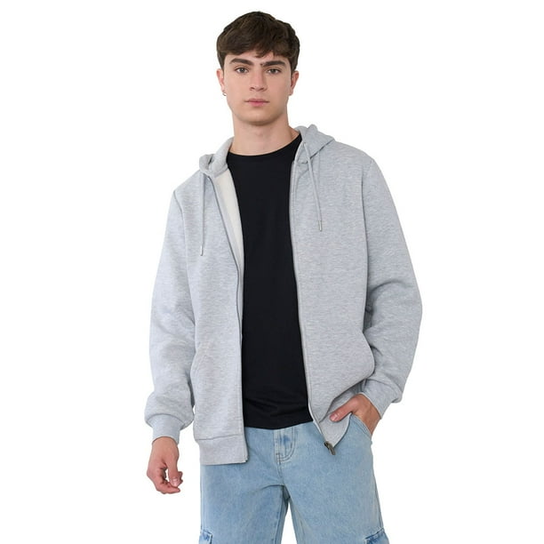 Polerón Hombre Full Zipper Gris Claro Corona