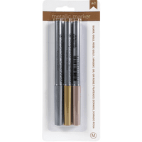 American Crafts Lápices Metálicos 3Ú. Plateado-Dorado Y Dorado Rosa