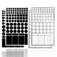 thumbnail image 1 of Calcomanías bloqueadoras de luz JIEHENG, 4 hojas, blanco y negro, 1 of 8