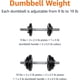 thumbnail image 2 of Mancuernas Ajustables Amazon Basics 38 lb, 2 of 3