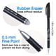 thumbnail image 2 of Erase Mistakes Effortlessly with 12 Erasable Gel Pens & 20 Refills - Perfect for School and Office Use, Smooth Writing 0.5mm Tip, Dark Grey Color, Reusable and Easy to Use for Adults, Kids, and Studen, 2 of 4