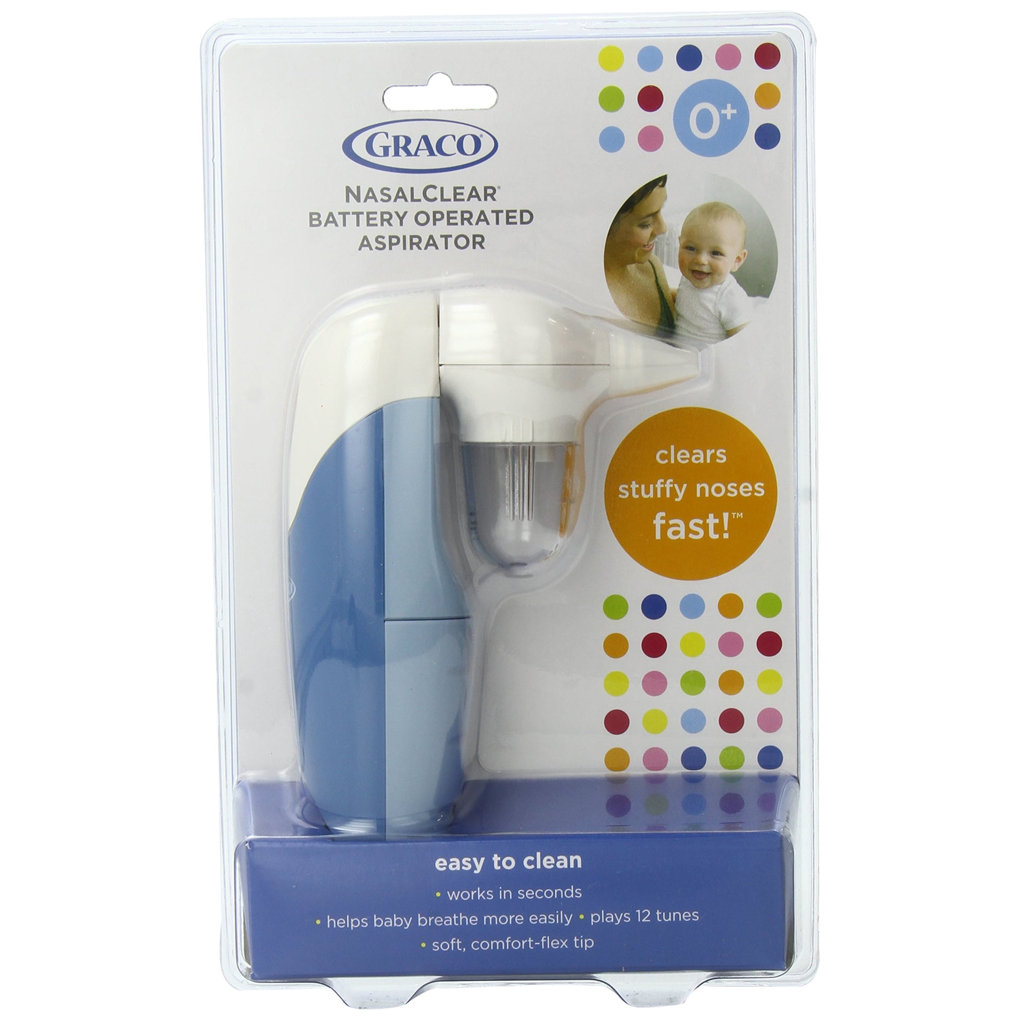 Aspirador Nasal Graco Nasalclear, 1 Unidad, Con Pilas