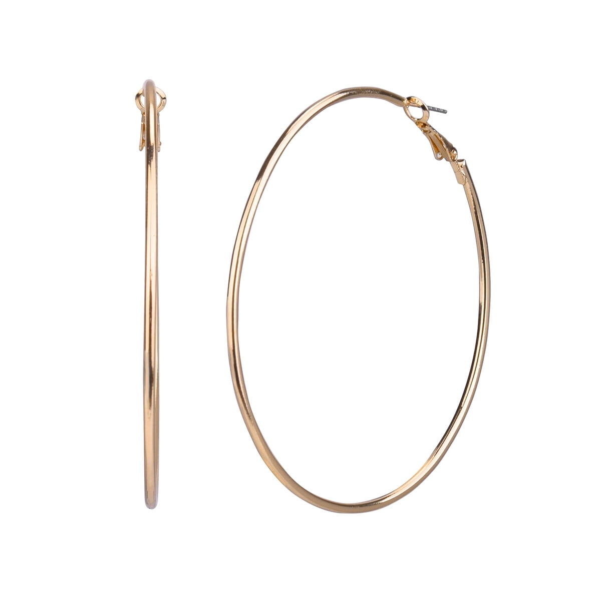 Aros Argolla Time And Tru Dorados Grandes 12cm Moda