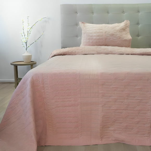 Quilt Hotpress Viena Con Sherpa 2 Plazas / Rosa Viejo – Doral