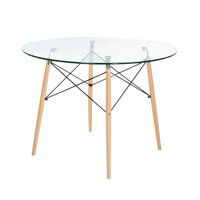 Cori Cori - Mesa Eames Vidrio Redonda 100Cm
