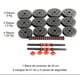 thumbnail image 2 of Set De Mancuernas Ajustables De 20 kg Con Barra De Extension, 2 of 4