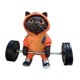 thumbnail image 4 of Estatuilla De Gato Creativa Divertida Linda Escultura De Gato De Fitness Para Mujeres Escritorio Oficina Naranja, 4 of 5