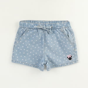 Short Niña Azul Denim Puntos Minnie Disney