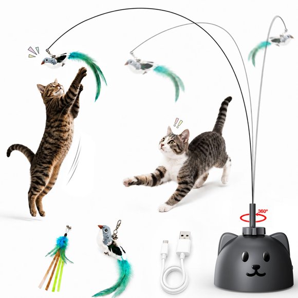 Juguete interactivo para gato Catpick joy 360° con pájaro volador recargable por USB