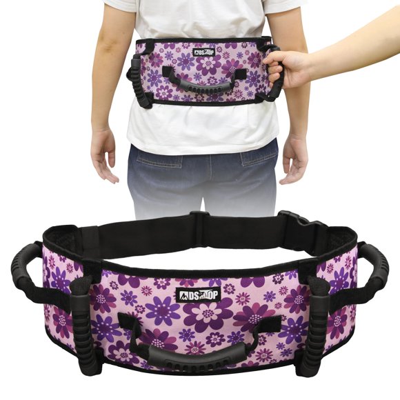 Cinturón de transferencia MDSTOP para personas mayores, antideslizante, morado