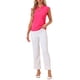 thumbnail image 2 of INSPIRE CHIC Blusa Básica de Trabajo sin Mangas con Cuello en V para Mujer XS Rosa Fucsia, 2 of 6