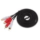 thumbnail image 1 of Línea De Conector De Cable De Extensión De Audio Estéreo Macho A Hembra 2 RCA Chapado En Oro, 1 of 3