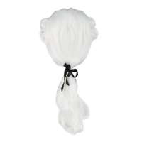 Magideal - Peluca Colonial Suave Para Espectáculo De Anime, Halloween, Para Mujeres Y Hombres, Transpirable, Resistente Al Calor, Para Fiestas, Cómoda, Sintética Blanco
