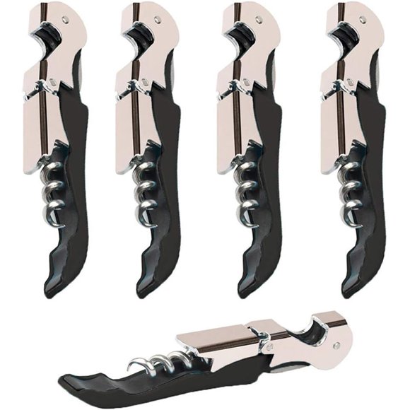 Sacacorchos KitHome de acero inoxidable para camarero, set de 4 unidades