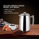 thumbnail image 5 of Cafetera de prensa francesa Secura 1500 ml de acero inoxidable 304, 5 of 5