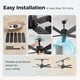 thumbnail image 3 of Ventilador de techo Obabala 132 cm con control remoto y APP de 6 velocidades, 3 of 5