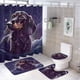 thumbnail image 1 of Juego de Decoración de Baño Desmarcar Perro Salchicha 4 Piezas, 1 of 6