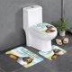 thumbnail image 1 of Lassie Juego de 3 alfombras de baño de coral fleece: tapete de baño + alfombra de inodoro en forma de U + funda de tapa de inodoro en forma de O, 1 of 6