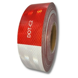 Newocio - Cinta Reflectante Seguridad Rojo Blanco 45 Mts Dot C2 Legal