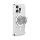 thumbnail image 1 of Agarre para teléfono PopSockets para MagSafe con soporte, esmalte plateado, 1 of 6
