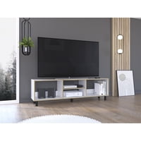 Tuhome - Rack Tv 70"" 160X47,5X35 Cm Blanco Y Duna