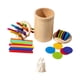 thumbnail image 4 of Palos de clasificación de colores, tazas de clasificación, juguetes Montessori para niños pequeños, palo de equilibrio de madera, juguetes a juego par 16 varillas 10 discos, 4 of 5