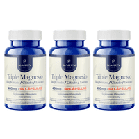 Karün Life - Pack X3 Triple Magnesio (Bisglicinato, Citrato, Taurato) 400Mg 180 Cap Karun Life