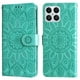thumbnail image 2 of Funda tipo cartera FOXDOCK para Honor X8 5G , diseño girasol en relieve, cuero PU, cierre magnético, soporte y tarjetero, 2 of 5