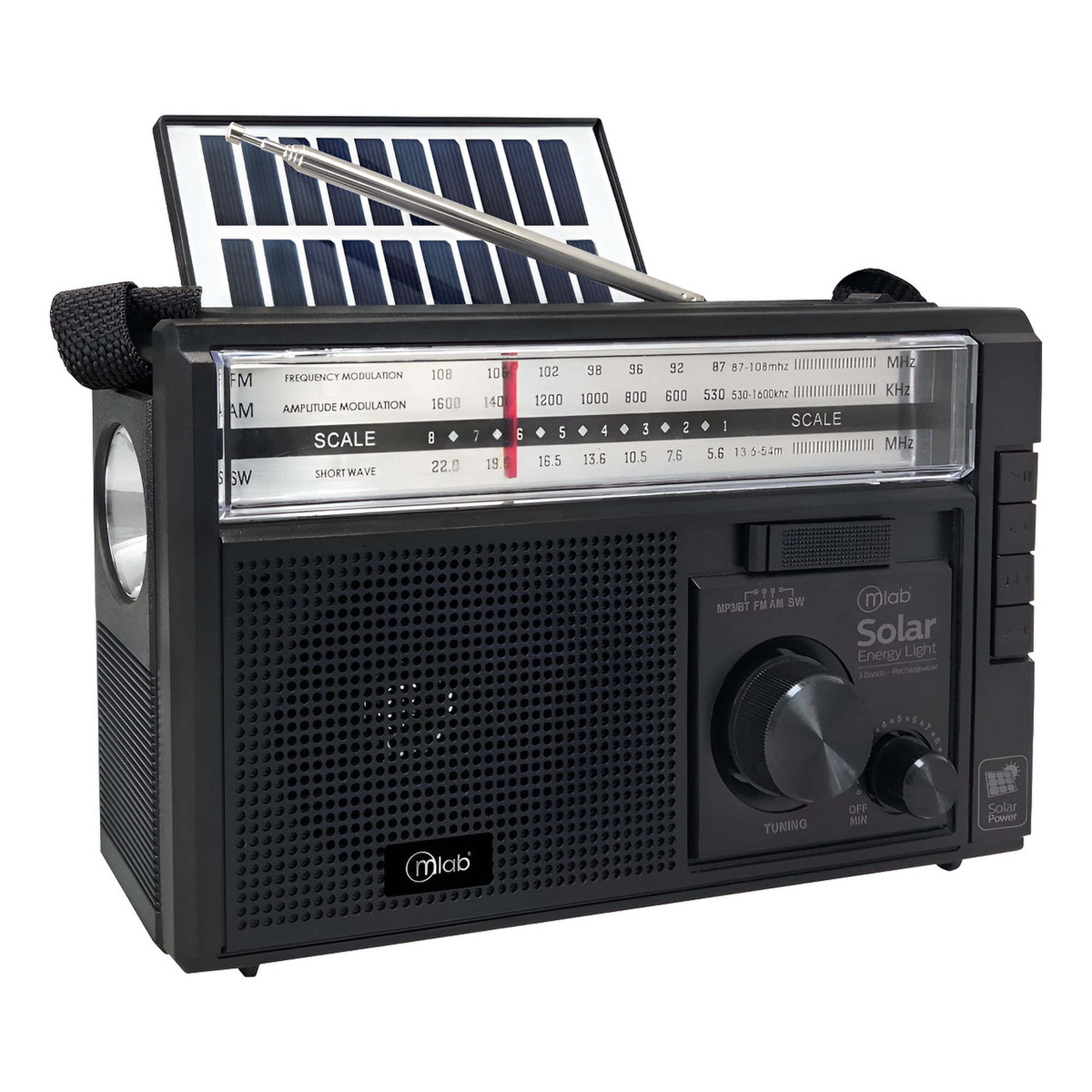 Radio Retro Solar Energy-light 1970 S Bt/fm/usb-c Mlab 09472