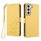 thumbnail image 1 of Funda Billetera con Relieve de Gato para Samsung Galaxy S22 5G, Amarillo, 1 of 6