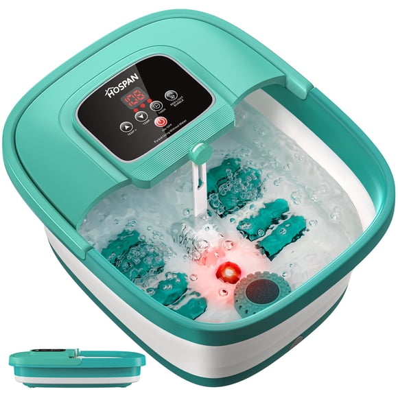 Spa para pies HOSPAN plegable con calor, burbujas y luz roja FS01A