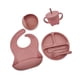 thumbnail image 5 of Juego De Alimentación De Silicona De 6 Uds., Juego De Cuencos De Succión De Silicona Para Niños Y Niñas, Color Rosa, 5 of 5