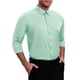 thumbnail image 4 of INSPIRE CHIC Camisas de Vestir Formales de Color Sólido con Cuello de Punta y Manga Larga para Hombre Verde 3XL, 4 of 5