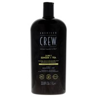 Shampoo American Crew 3-En-1 Ginger Plus Tea 1000Ml Hombre
