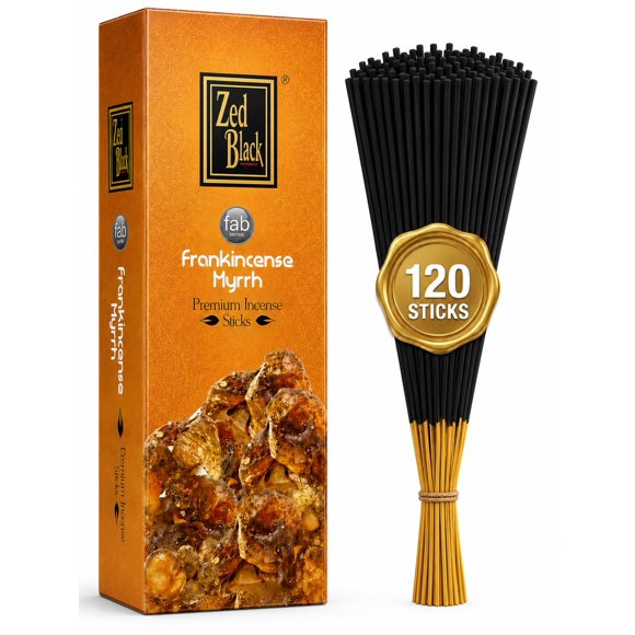 Incienso ZED BLACK de Olíbano y Mirra – 120 varillas
