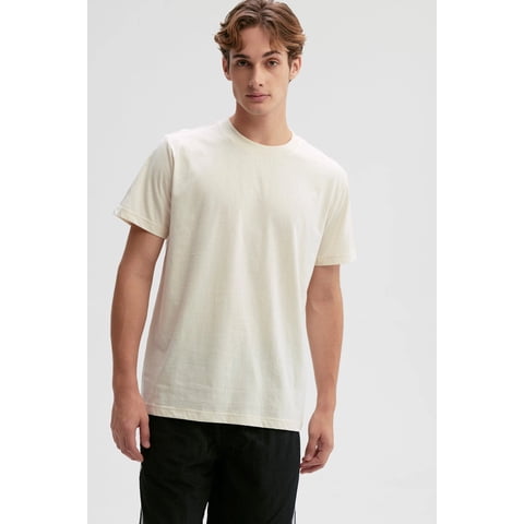 Fashionspark - Polera Hombre Long Fit Básica Crema