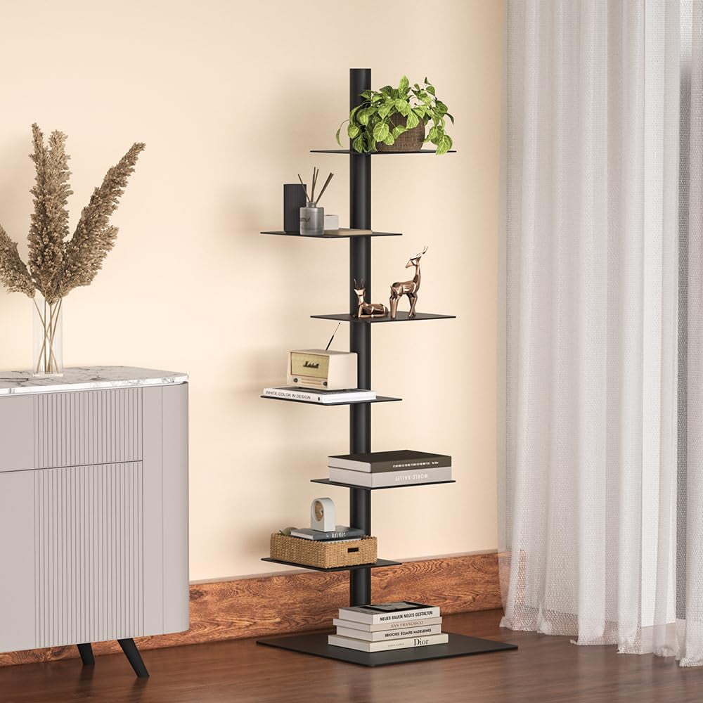 Estantería Nidouillet De Metal Angosto De 6 Niveles De Altura Con Ajuste. Estantes